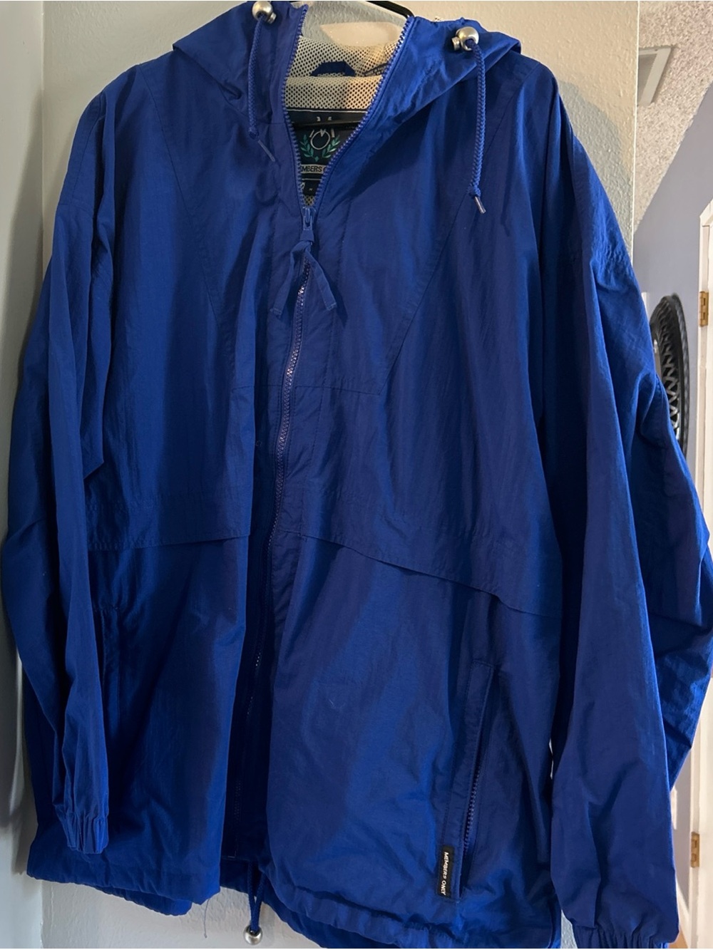 Vintage Members Only Jacket Mens Medium Blue Coat Pockets Light Vented
